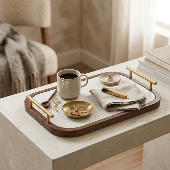 Wooden Tray Set 2 Pcs